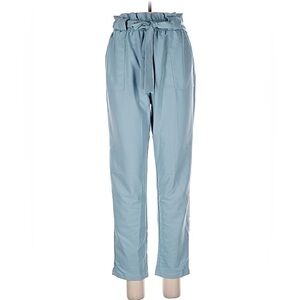 Tie Front, High Waisted Blue Pants